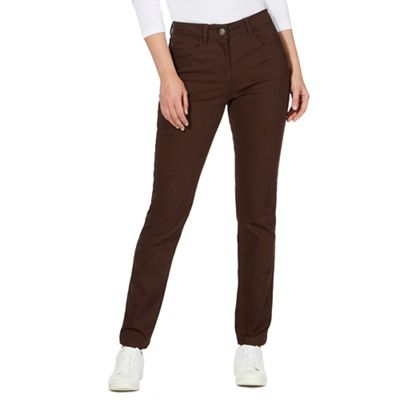 The Collection Dark brown straight leg jeans